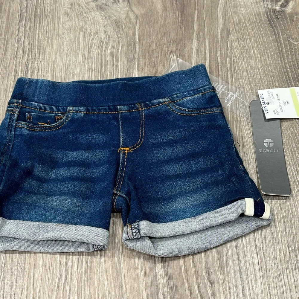 New Baby Girls 3 Month Tractr Denim Jean Shorts J28